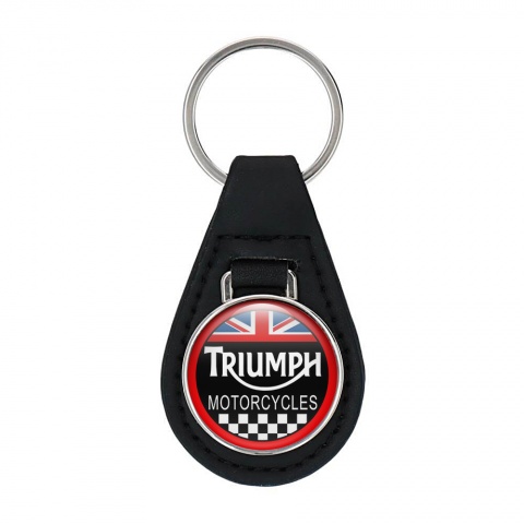 Triumph Motorcycles Keychain Leather Black Racing Edition