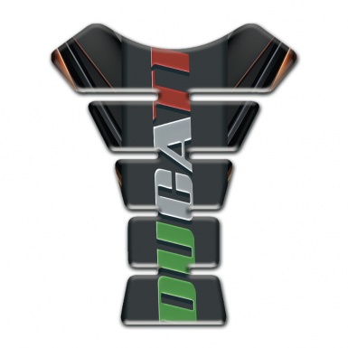 Ducati Tank Fuse Black Brown Base colorful Logo 