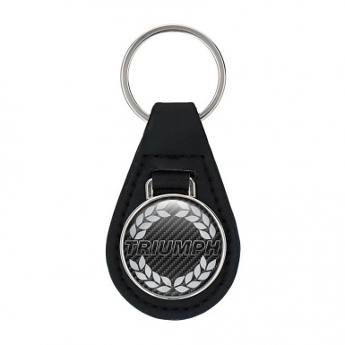 Triumph Key Fob Leather Dark Carbon Laurel Edition