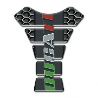 Ducati Tank Guard Pads Honeycomb Base Style Colorful Logo 