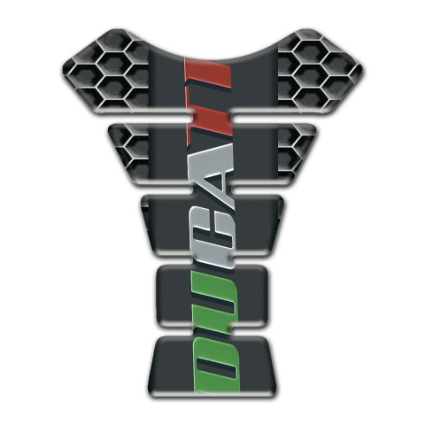 Ducati Tank Guard Pads Honeycomb Base Style Colorful Logo 