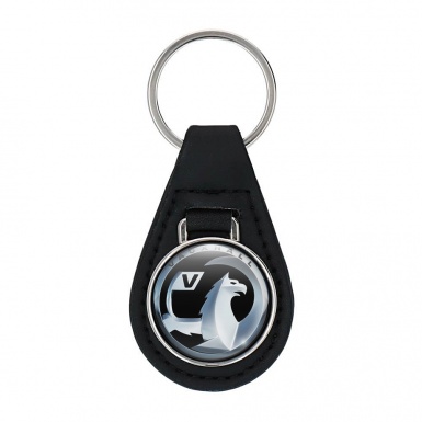 Vauxhall Keyring Holder Leather Black Metallic Design