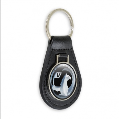 Vauxhall Keyring Holder Leather Black Metallic Design