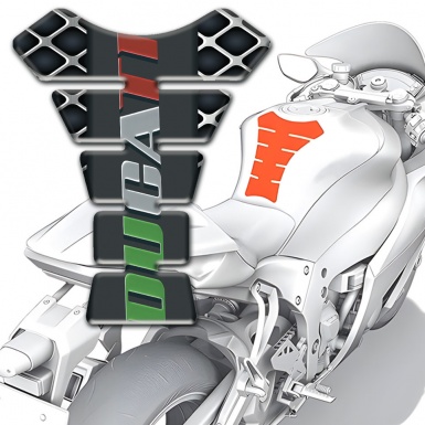 Ducati Tank Fuse Large Grid Design with Colorful Logo 