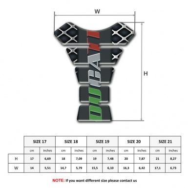 Ducati Tank Fuse Large Grid Design with Colorful Logo 