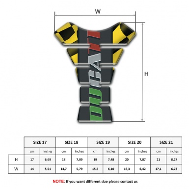 Ducati Tank Guard Pads Black Yellow Figures Base Colorful Logo 