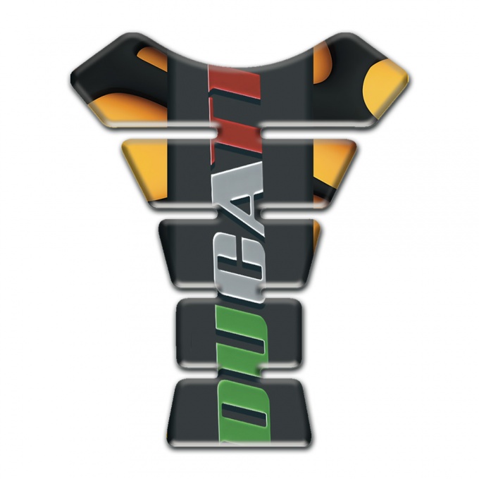 Ducati Tank Fuse Orange Black base Colorful Logo Edition 