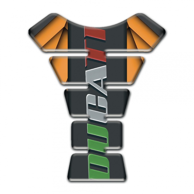 Ducati Tank Protector Orange Parts Warp style 