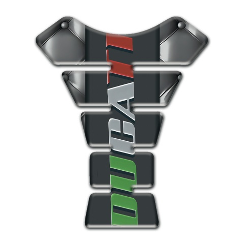 Ducati Tank Pad Protector Gray Leather Background effect 