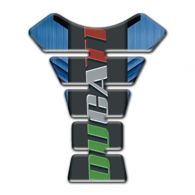 Ducati Tank Protector Navy Blue Base and Colorful Logo 