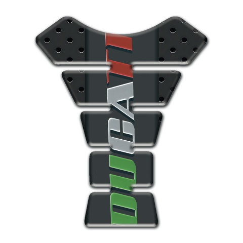 Ducati Tank Fuse Perforated Rubber base and Colorful Inscription 