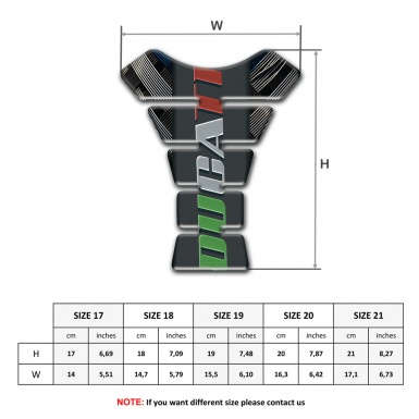 Ducati Tank Pad Motorbike Crossed Belts base Colorful logo 