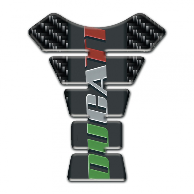 Ducati Tank Pad Motorbike Black Carbon Base with Colorful base 