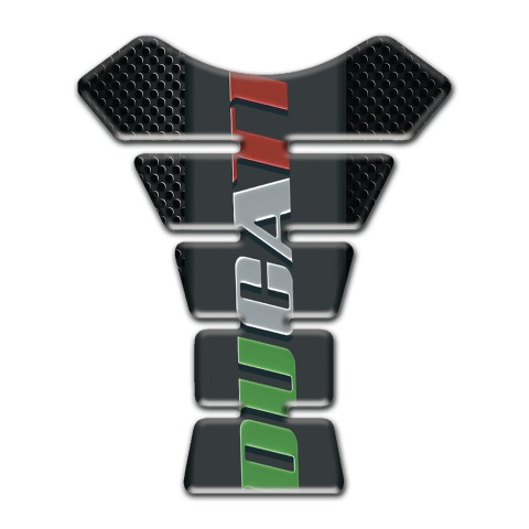 Ducati Tank Protector Black Flakes Base Colorful Logo 