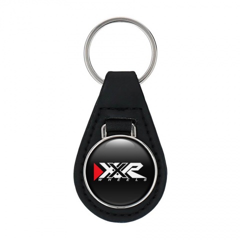 XXR  Wheels Keychain Leather Black White Classic Edition