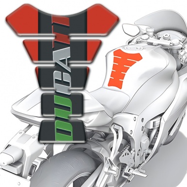 Ducati Tank Fuse Red Base Colorful Logo 