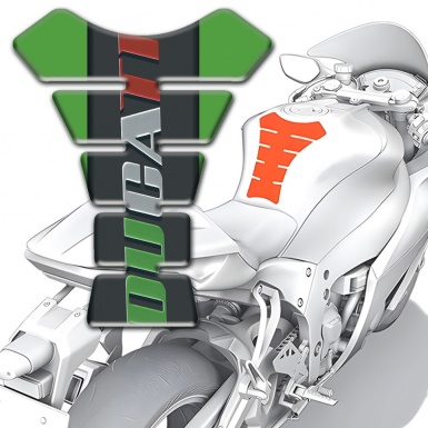 Ducati Tank Protector Green Base Colorful Logo 