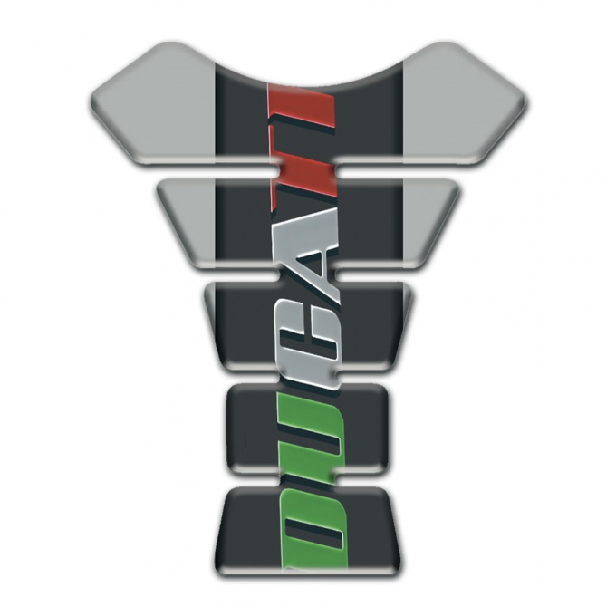 Ducati Tank Guard Pads Gray Base Colorful Logo 