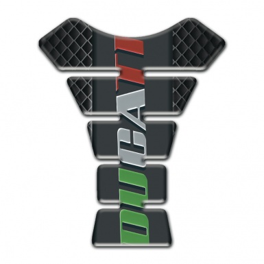 Ducati Tank Protector Dark Mesh Base Colorful Logo 