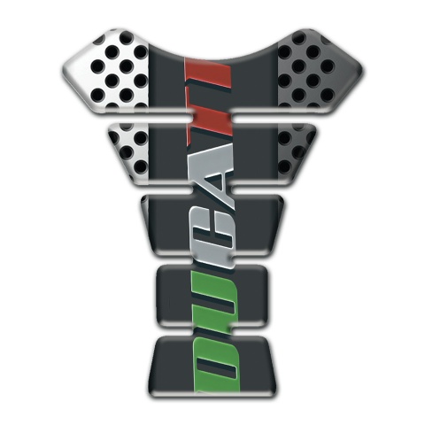 Ducati Tank Pad Motorbike Colorful Logo Perforated Warp Design 