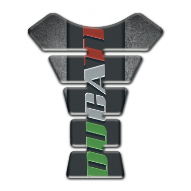 Ducati Tank Pad Motorbike Scratched Stone Effect with Colorful Logo 