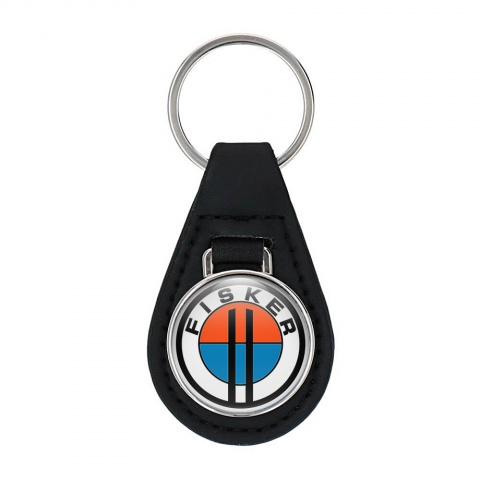 Karma Fisker Leather Keychain White Black Ring Edition