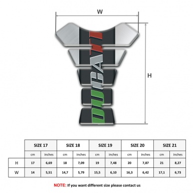 Ducati Tank Guard Pads Silver Warp Style Colorful Logo 