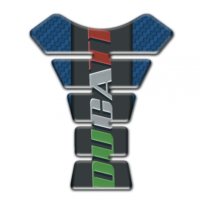 Ducati Tank Pad Protector Navy Blue Carbon Edition 