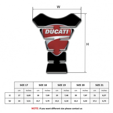 Ducati Tank Guard Pads Black Base Classic logo 