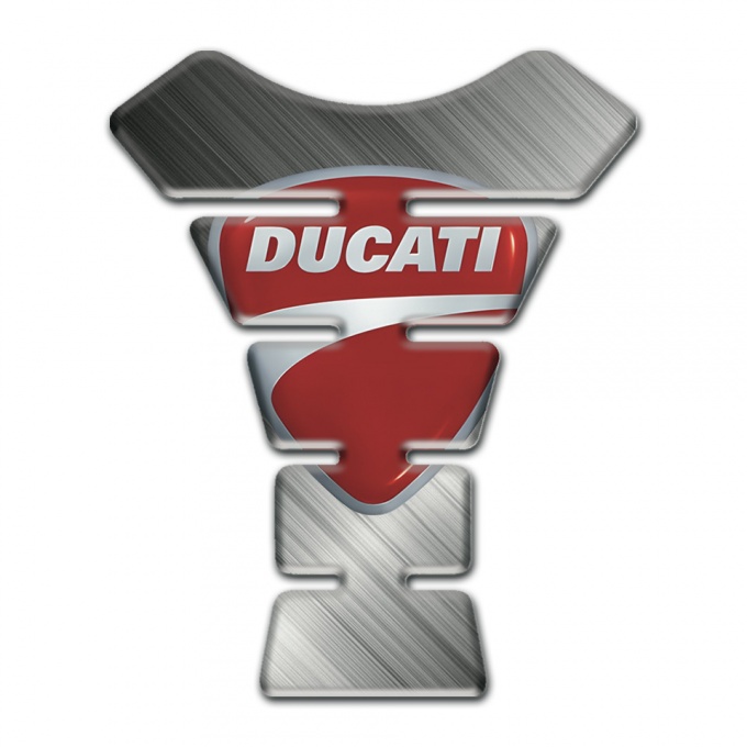 Ducati Tank Pad Protector Matte Surface Base Classic Red Gray Logo 