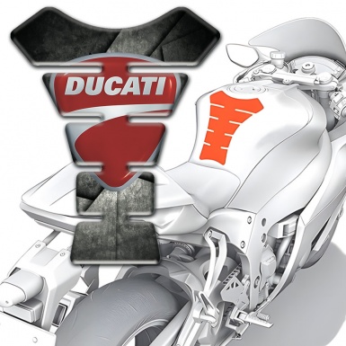 Ducati Tank Fuse Mixed GRay Black Colors Base Classic Logo Style 