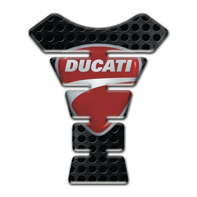Ducati Tank Fuse  Perforated Black Warp with Classic Logo 