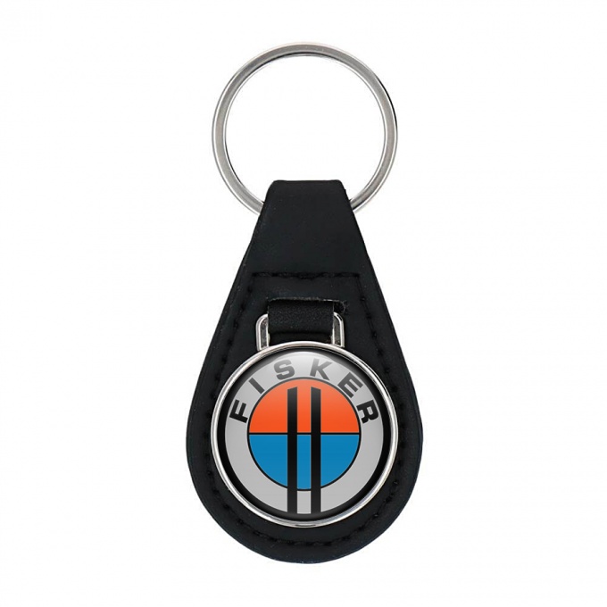 Karma Fisker Key Fob Leather Silver Black Ring Edition