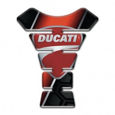 Ducati Tank Guard Pads Black Red Decoration Classic Logo Design 