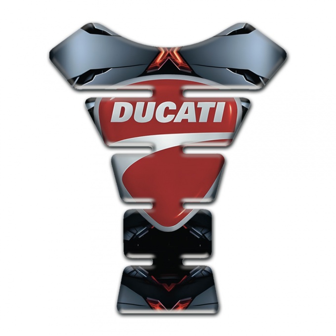 Ducati Tank Pad Protector Torn Base Effect Classic Logo 
