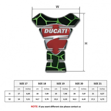 Ducati Tank Fuse Black with Green Patterns Version 