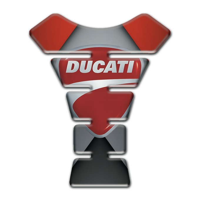 Ducati Tank Protector Gray Red Design 