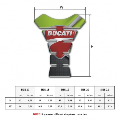 Ducati Tank Guard Pads Anti Slip Sticker with Gray Red Logo Design 