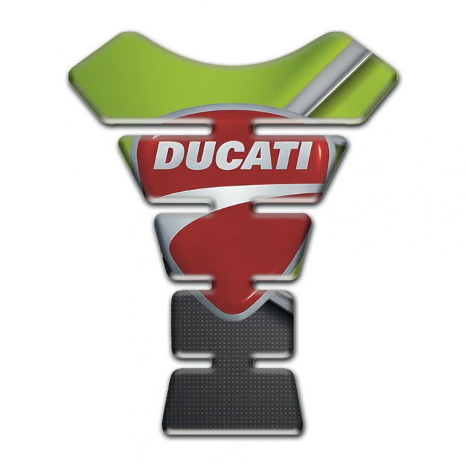 Ducati Tank Guard Pads Anti Slip Sticker with Gray Red Logo Design 