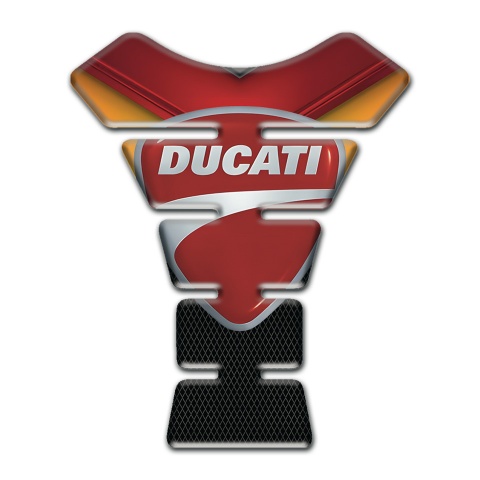 Ducati Tank Protector Fire Colors Base Classic Logo 
