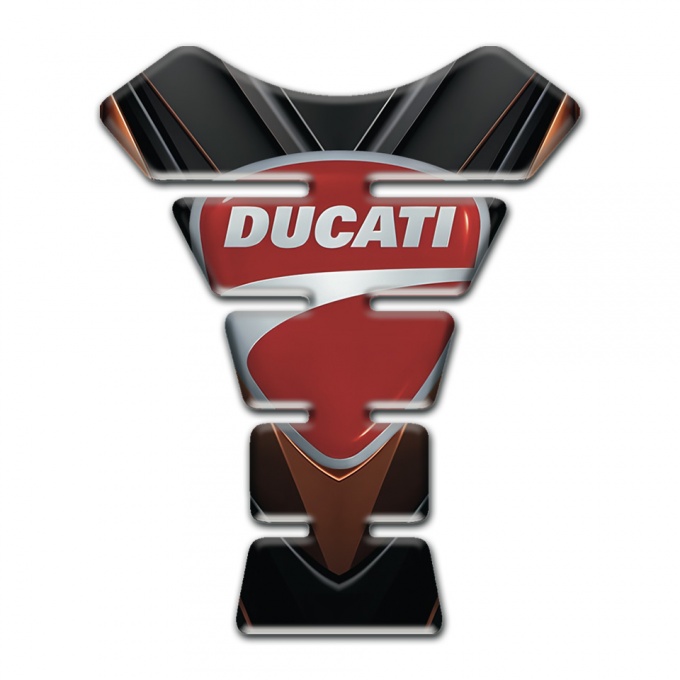 Ducati Tank Pad Protector Brown Motive Design Classic logo 