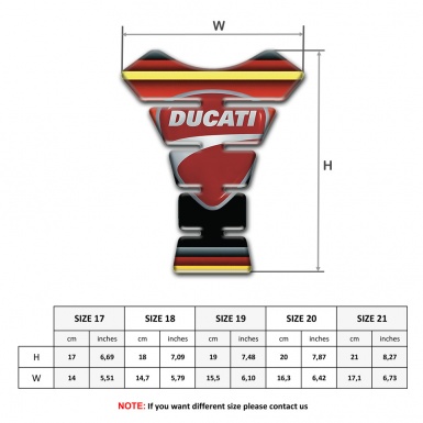 Ducati Tank Pad Motorbike Multicolored Fundation Style with Classic Logo 