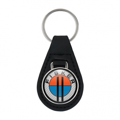 Karma Fisker Leather Keychain Light Carbon Black Ring Edition