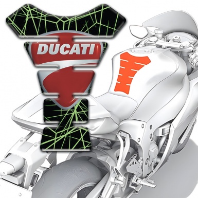 Ducati Tank Protector Green Spider Web Style 