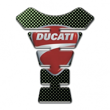 Ducati Tank Guard Pads Green Dots Style Classic Logo 