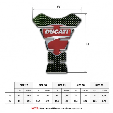 Ducati Tank Guard Pads Green Dots Style Classic Logo 