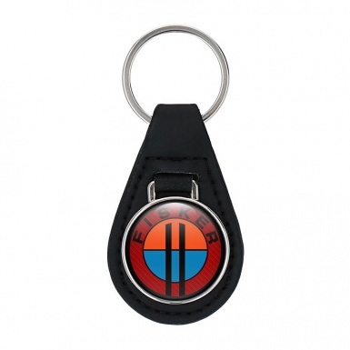 Karma Fisker Keychain Leather Red Carbon Black Ring Edition