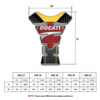 Ducati Tank Fuse Anti Slip Sticker With Classic Logo 