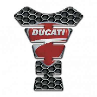 Ducati Tank Pad Motorbike Honeycomb Design Classic Logo 