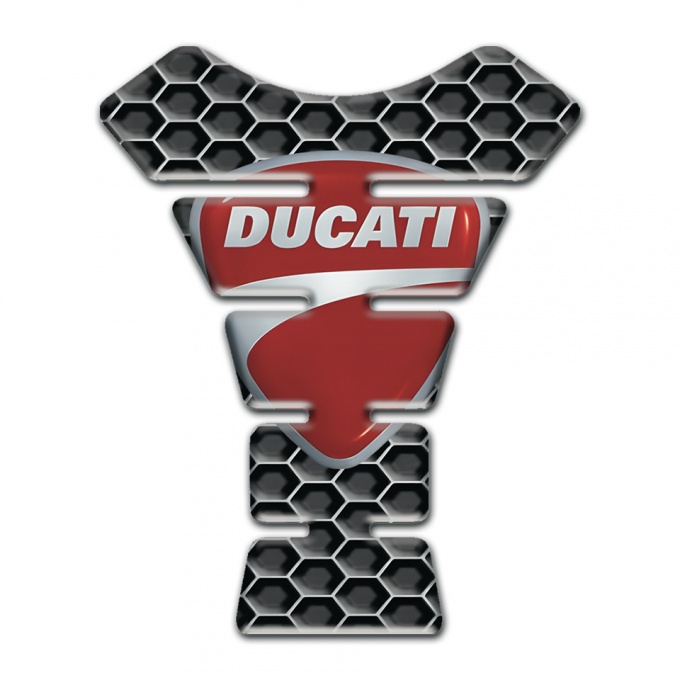 Ducati Tank Pad Motorbike Honeycomb Design Classic Logo 